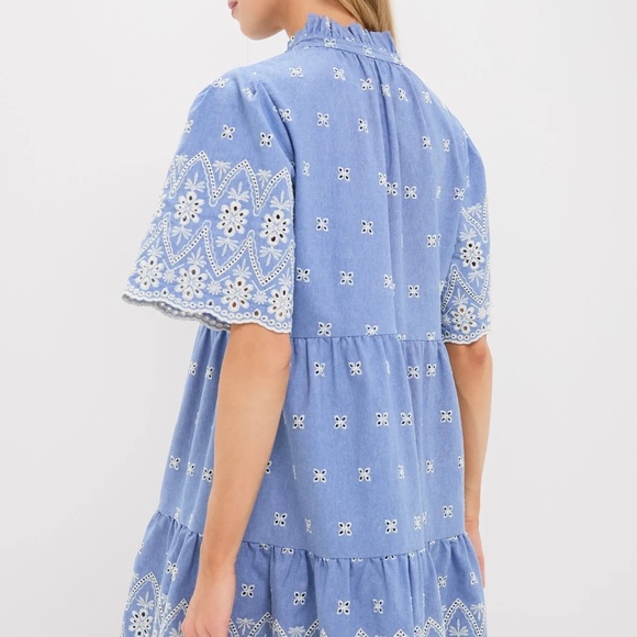 Tuckernuck Chambray Embroidered Crawford Dress - Picture 5 of 6